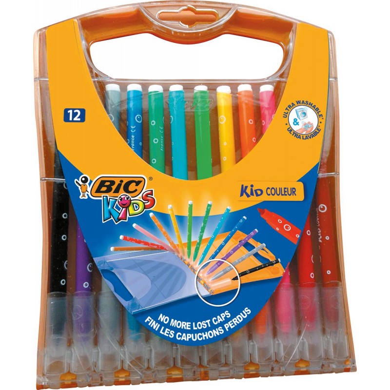 933964:Bic Kids feutres de coloriage Kid Couleur, Rainbow case de