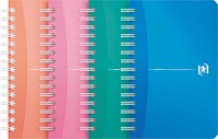 Oxford Office My Colours cahier de notes, 180 pages, ft 9 x 14 cm, quadrillé 5 mm, couleurs assorties