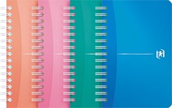 Oxford Office My Colours cahier de notes, 180 pages, ft 9 x 14 cm, quadrillé 5 mm, couleurs assorties