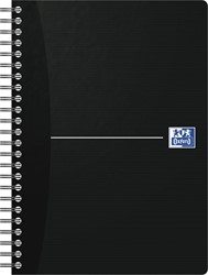 Oxford Office Essentials cahier à reliure spirale, 180 pages, ft A5, ligné, noir