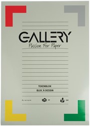 Gallery papier à dessin, 190 g, ft 29,7 x 42 cm, A3,  extra zwaar papier sans bois, bloc de 20 feuilles