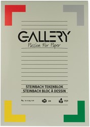 Gallery Steinbach papier à dessin, 250 g, ft 21 x 29,7 cm, A4, grainé, bloc de 20 feuilles