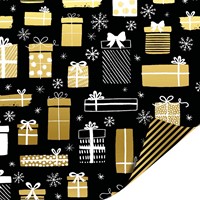 KP papier cadeau Black & Gold, 70 cm x 2 m, couleurs assorties-2