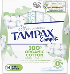 Tampax Cotton Super tampons, paquet de 14 pièces