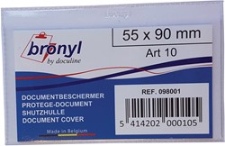 Bronyl étui en U en PVC transparente de 140 microns, ft carte de crédit
