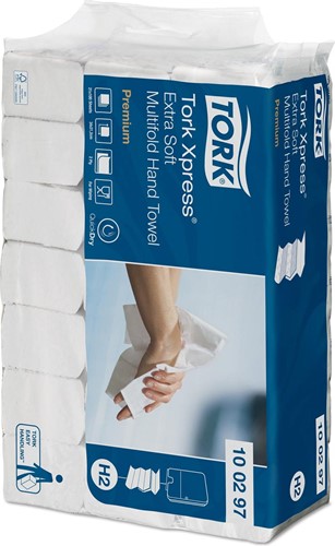 Tork Premium Xpress® essuie-mains extra doux XL, multifold, 2 pli, système H2, blanc-3