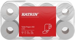 Katrin papier toilette, 3 plis, 250 feuilles par rouleau, paquet de 8 rouleaux