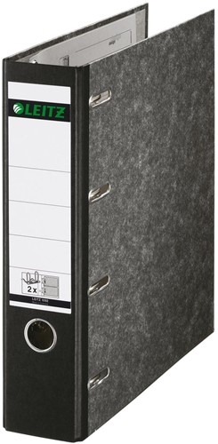 Classeur pour virements Leitz, ft A4, dos 75 mm, en carton, noir