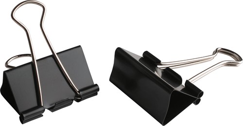 LPC clip foldback, 41 mm, noir, boîte de 12 pièces
