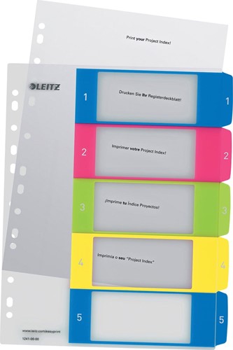 Leitz WOW intercalaires imprimables, 5 onglets-2