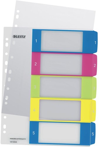 Leitz WOW intercalaires imprimables, 5 onglets