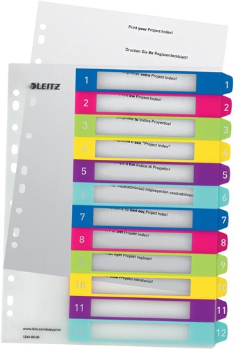 Leitz WOW intercalaires imprimables, 12 onglets-2