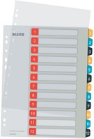 Leitz Cosy intercalaires, ft A4, perforation 11 trous, PP, couleurs assorties, set 1-12-3
