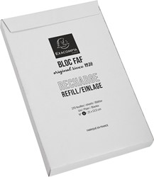 Exacompta recharge pour bloc de notes FAF N4, uni, ft 21 x 13,5 cm