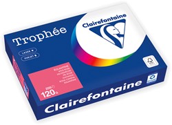 Clairefontaine A4 120g rose vif 1277 FSC <br>Par paquet de 250 feuilles