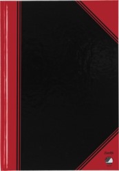 Bantex carnet de notes, ft A6, 192 pages, ligné, rouge et noir