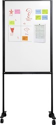 Smit Visual tableau blanc, acier laqué, magnétique, mobile, 75 x 120  cm