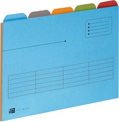 Oxford Ultimate sous-dossiers ft A4, en carton, 5 onglets, assorti