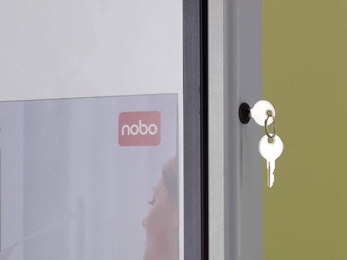 Nobo Premium Plus vitirine intérieure, porte rotante avec serrure, magnétique, 4 x A4-2