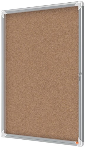 Nobo Premium Plus vitirine intérieure, porte rotante avec serrure, liège, 9 x A4-2