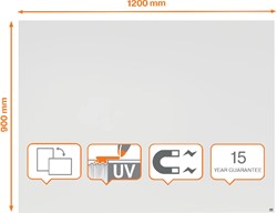 Nobo Infinity tableau blanc sans cadre, acier, magnétique, 120 x 90 cm