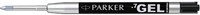 Parker Quink recharge pour stylo bille, pointe moyenne, noir, sous blister