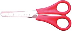 Bouhon ciseaux, ft 14 cm, droite, bouts rond, inox, couleurs assorties