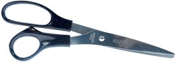 Bouhon ciseaux, ft 21 cm, droite, bouts rond, inox, noir