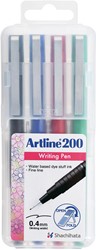 Artline 200 feutre, etui de 4 pièces, assorti