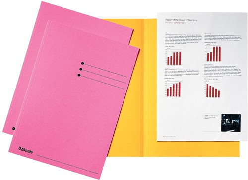 Esselte chemise de classement rose, paquet de 100 pièces