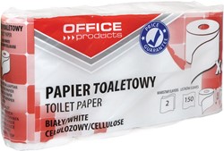 OFFICE products papier toilette, 2 pli, 150 feuilles, blanc, paquet de 8 rouleaux
