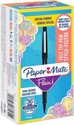 Paper Mate fineliner Flair Original, value pack de 36 pièces (30 + 6 gratuites), noir