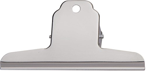 MAUL Pince-papier Bulldog basic, chromé largeur 120 mm , argent clair, boîte de 10 pièces