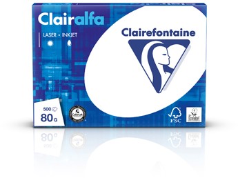 Clairalfa Trophée wit A4 250g 2230 <br>Par paquet de 125 feuilles