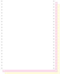 Listing 12x240 3 exemplaires blanc/rose/jaune détachable <br>Par paquet de 1.000 feuilles