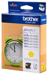 Cartouche Brother LC125XLY jaune <br>Cartouche, jaune