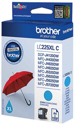 Cartouche Brother LC225XLC cyan <br>Cartouche, cyan