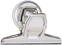 MAUL Pince-papier clip Bulldog pro avecaimant, chromé largeur 75mm, 3 pc argent clair