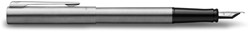 Waterman stylo plume Allure chrome pointe fine, 6 cartouches d'encre incluses, sous blister