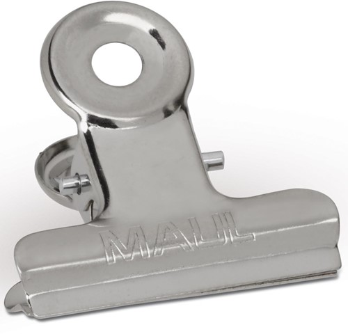 MAUL Pinces-lettres Bulldog, 30mm blister 10 pces, argent clair