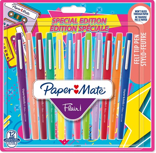 Paper Mate feutre Flair Retro, blister de 12 pièces