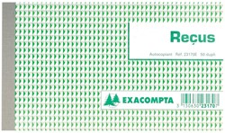 Exacompta reçus, ft 10,5 x 18 cm, français, dupli (2 x 50 feuilles)