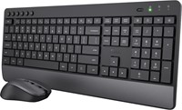 Trust Trezo clavier et souris sans fil, en plastique recyclée, azerty