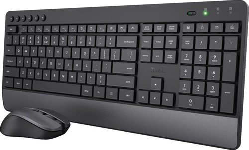 Trust Trezo clavier et souris sans fil, en plastique recyclée, azerty