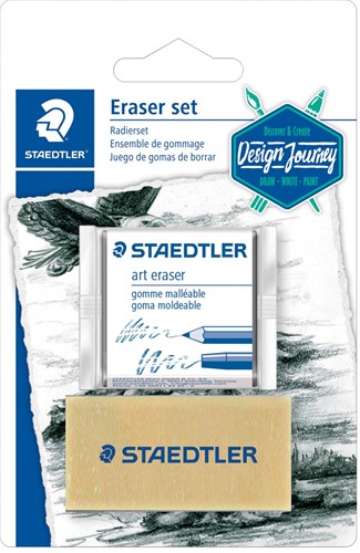 Staedtler gomme, gomme malléable et gomme special, blister de 2 pièces