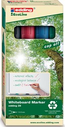 Marqueur pour tableaux blancs Ecoline e-28, étui de 4 pièces en couleurs assorties