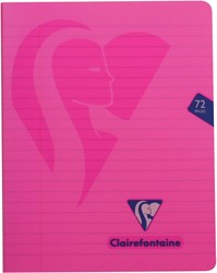Clairefontaine cahier mimesys pour ft A5, 72 pages, couverture en PP, ligné, couleurs assorties