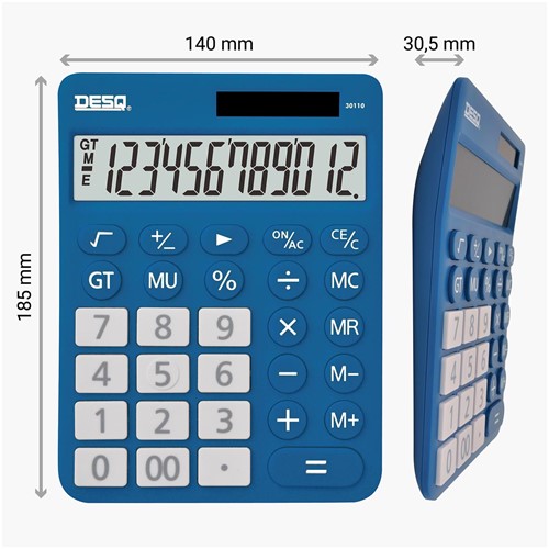 Desq calculatrice de bureau New Generation XLarge, bleu foncé-2