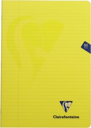 Clairefontaine cahier mimesys pour ft A4, 80 pages, couverture en PP, ligné, couleurs assorties