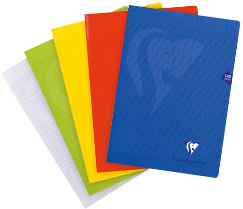 Clairefontaine cahier mimesys pour ft A4+, 140 pages, couverture en PP, séyès, couleurs assorties-3